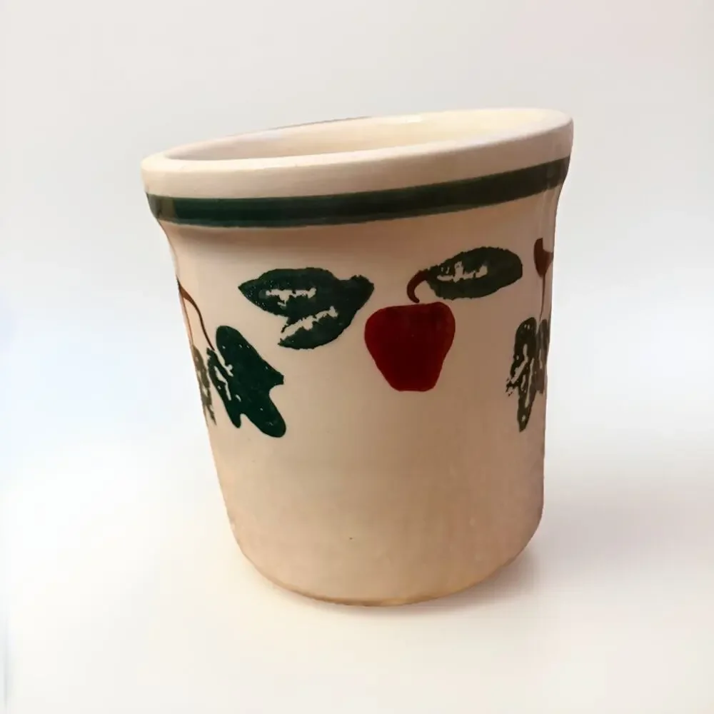 Vintage APPLE CROCK Ivy Crock Shop Santa Ana, CA 5.5”Pottery 3455-66